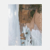 オーストラリア素晴らし海路12使徒 フリースブランケット (正面)