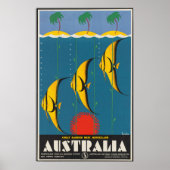 オーストラリア素晴らし – バリアリーフヴィンテージポスター ポスター (正面)