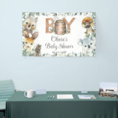 オーストラリア素朴動物少年の赤ちゃんシャワー背景 横断幕 (トレードショー)