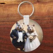 オーストラリア結婚のウォンバット キーホルダー (正面)