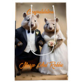 オーストラリア結婚のウォンバット ミディアムペーパーバッグ (裏面)