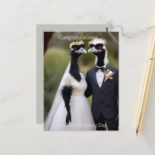 オーストラリア結婚のエマス結婚は ポストカード (正面/裏面インサイチュ)