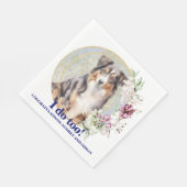 オーストラリア結婚の羊飼いのナプキンと写真 スタンダードランチョンナプキン (角)