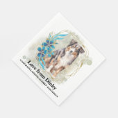 オーストラリア結婚の羊飼いのナプキンと写真 スタンダードランチョンナプキン (角)