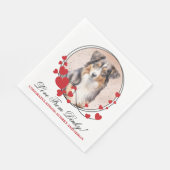 オーストラリア結婚の羊飼いのナプキンと写真 スタンダードランチョンナプキン (角)