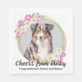 オーストラリア結婚の羊飼いのナプキンと写真 スタンダードランチョンナプキン (正面)