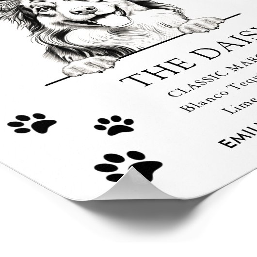 オーストラリア結婚の羊飼いの署名ドリンクの看板 ポスター (角)