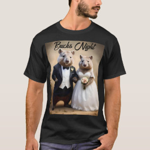 オーストラリア結婚ウォンバットのBucks Night Tシャツ