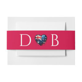 オーストラリア結婚夫婦 招待状ベリーバンド