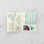 オーストラリア結婚式パスポート招待状 招待状 (内部)