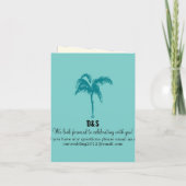 オーストラリア結婚式パスポート招待状 招待状 (裏面)