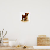 オーストラリア絵を描の牛の3D犬 ポスター (キッチン)