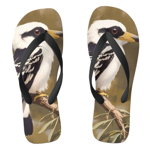 オーストラリア絵画のクーカブラ ビーチサンダル (フットベッド)