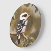 オーストラリア絵画のクーカブラ ラージ壁時計 (傾斜)