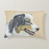 オーストラリア絵画シェパードのオリジナルドッグアート アクセントクッション (裏面)