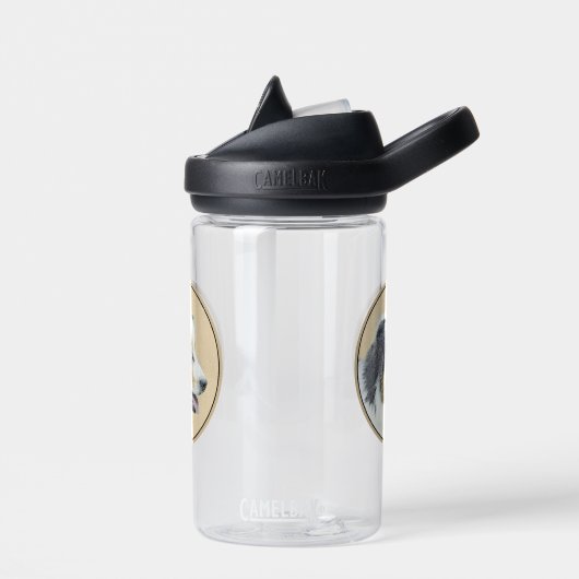 オーストラリア絵画シェパードのオリジナルドッグアート ウォーターボトル (左面)