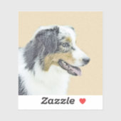 オーストラリア絵画シェパードのオリジナルドッグアート シール (シート)