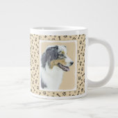 オーストラリア絵画シェパードのオリジナルドッグアート ジャンボコーヒーマグカップ (右)