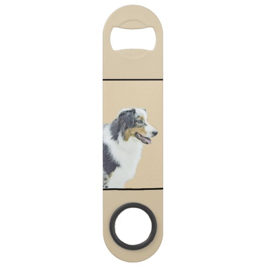 オーストラリア絵画シェパードのオリジナルドッグアート スピード栓抜き (正面)