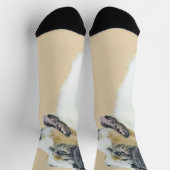 オーストラリア絵画シェパードのオリジナルドッグアート ソックス (上部)