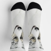 オーストラリア絵画シェパードのオリジナルドッグアート ソックス (上部)