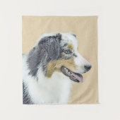 オーストラリア絵画シェパードのオリジナルドッグアート タペストリー (正面)