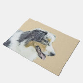 オーストラリア絵画シェパードのオリジナルドッグアート ドアマット (アングル)