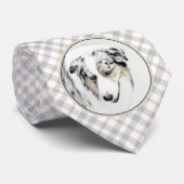 オーストラリア絵画シェパードのオリジナルドッグアート ネクタイ (ロール)