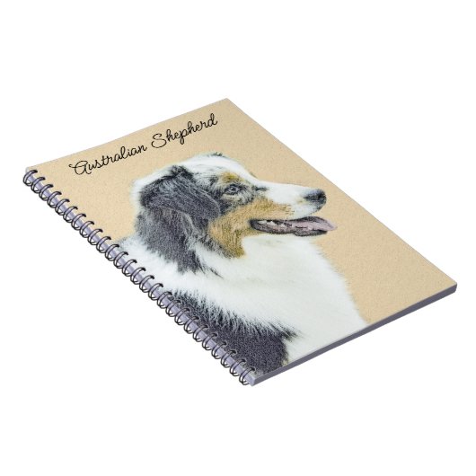 オーストラリア絵画シェパードのオリジナルドッグアート ノートブック (右側)