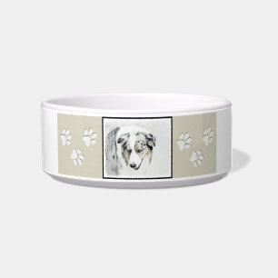 オーストラリア絵画シェパードのオリジナルドッグアート ボウル