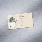 オーストラリア絵画シェパードのオリジナルドッグアート マグネット名刺 (インサイチュ)