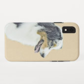 オーストラリア絵画シェパードのオリジナルドッグアート Case-Mate iPhoneケース (裏面(横))