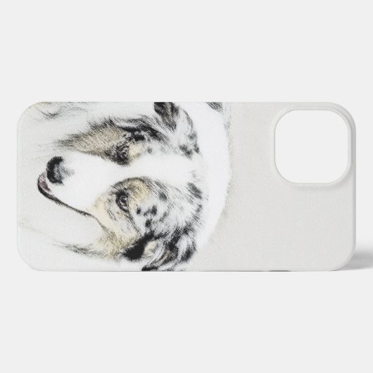 オーストラリア絵画シェパードのオリジナルドッグアート iPhoneケース (裏面横)