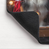 オーストラリア羊飼いの雪そりのクリスマスデコール マウスパッド (コーナー)