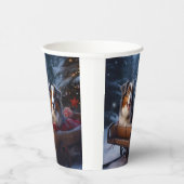 オーストラリア羊飼いの雪そりのクリスマスデコール 紙コップ