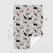 オーストラリア羊飼いの骨と足 ゴルフタオル (インサイチュ)