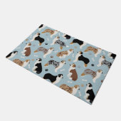 オーストラリア羊飼いの骨と足 ドアマット (アングル)