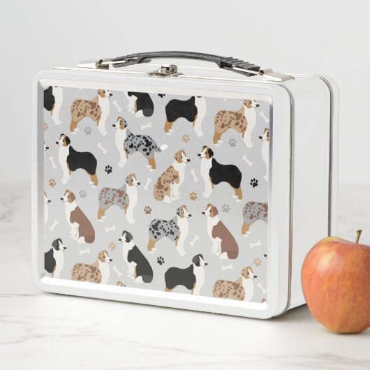 オーストラリア羊飼いの骨と足 メタルランチボックス (インサイチュ)