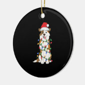 オーストラリア羊飼いクリスマスツリーライトオーストラリアXm セラミックオーナメント (左)