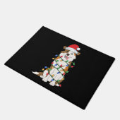 オーストラリア羊飼いクリスマスツリーライトオーストラリアXm ドアマット (アングル)