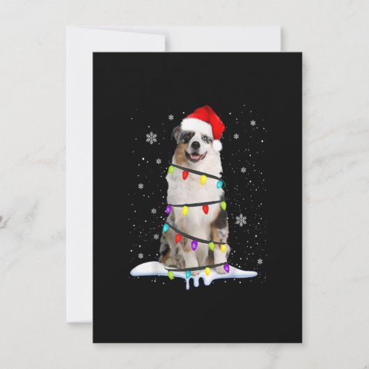 オーストラリア羊飼いクリスマスツリーライトオーストラリアXm 招待状 (正面)