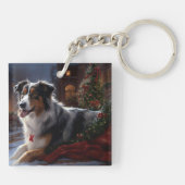 オーストラリア羊飼いクリスマスフェスティバルシーズン キーホルダー (裏面)