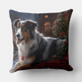 オーストラリア羊飼いクリスマスフェスティバルシーズン クッション (裏面)