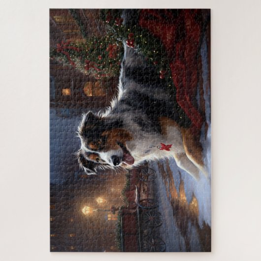 オーストラリア羊飼いクリスマスフェスティバルシーズン ジグソーパズル (縦)