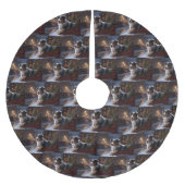 オーストラリア羊飼いクリスマスフェスティバルシーズン ブラッシュドポリエステルツリースカート (正面)