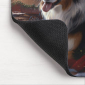 オーストラリア羊飼いクリスマスフェスティバルシーズン マウスパッド (コーナー)