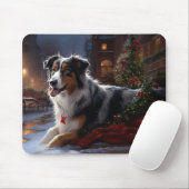 オーストラリア羊飼いクリスマスフェスティバルシーズン マウスパッド (マウス)