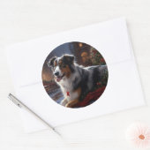 オーストラリア羊飼いクリスマスフェスティバルシーズン ラウンドシール (封筒)