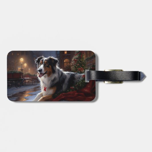 オーストラリア羊飼いクリスマスフェスティバルシーズン ラゲッジタグ (裏面横)