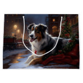 オーストラリア羊飼いクリスマスフェスティバルシーズン ラージペーパーバッグ (正面)